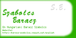 szabolcs baracz business card